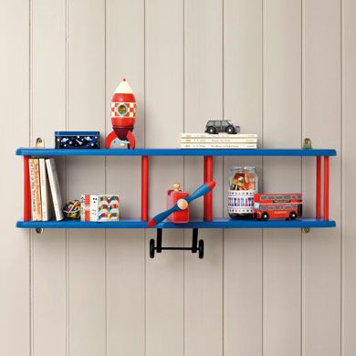 airplane themed wall shelve