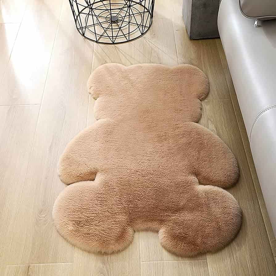 a bear shaped rug