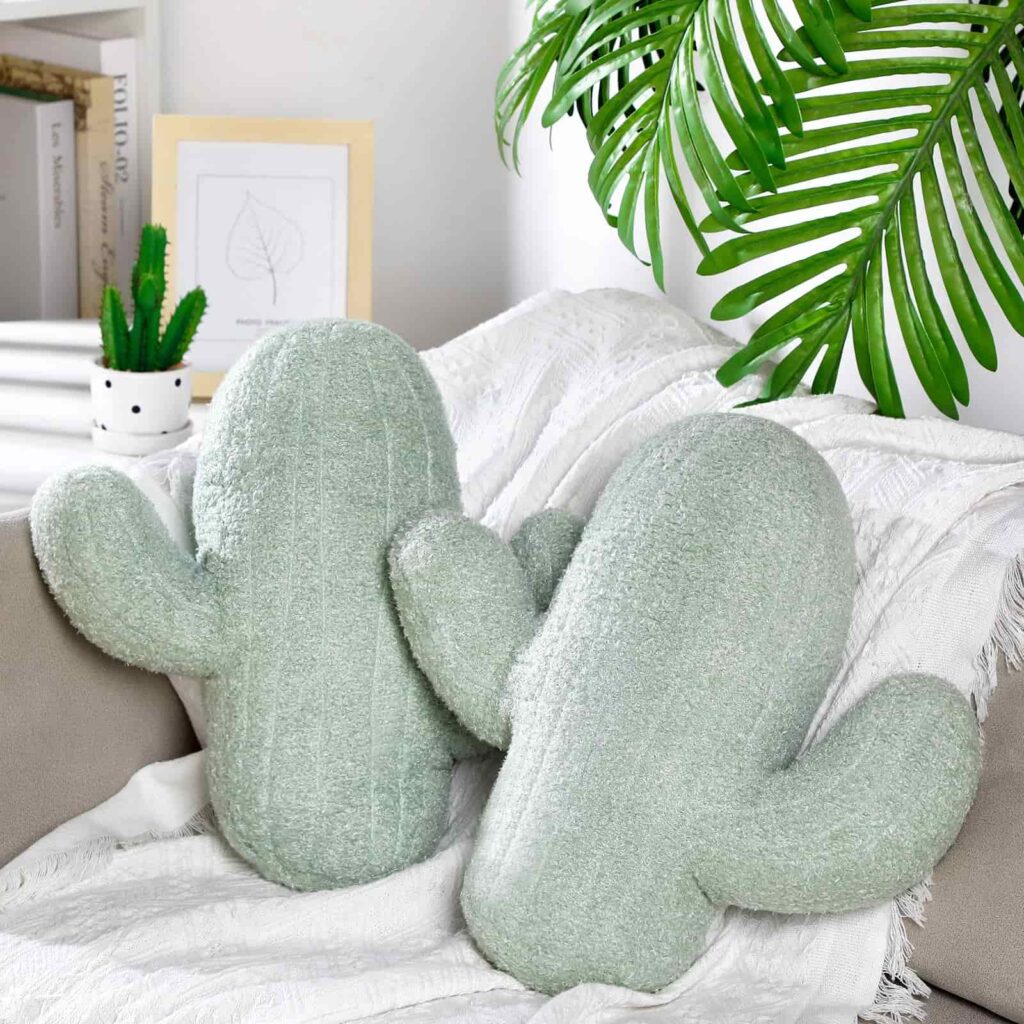 an image of cactus shaped pillows