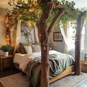 nature themed canopy bedroom