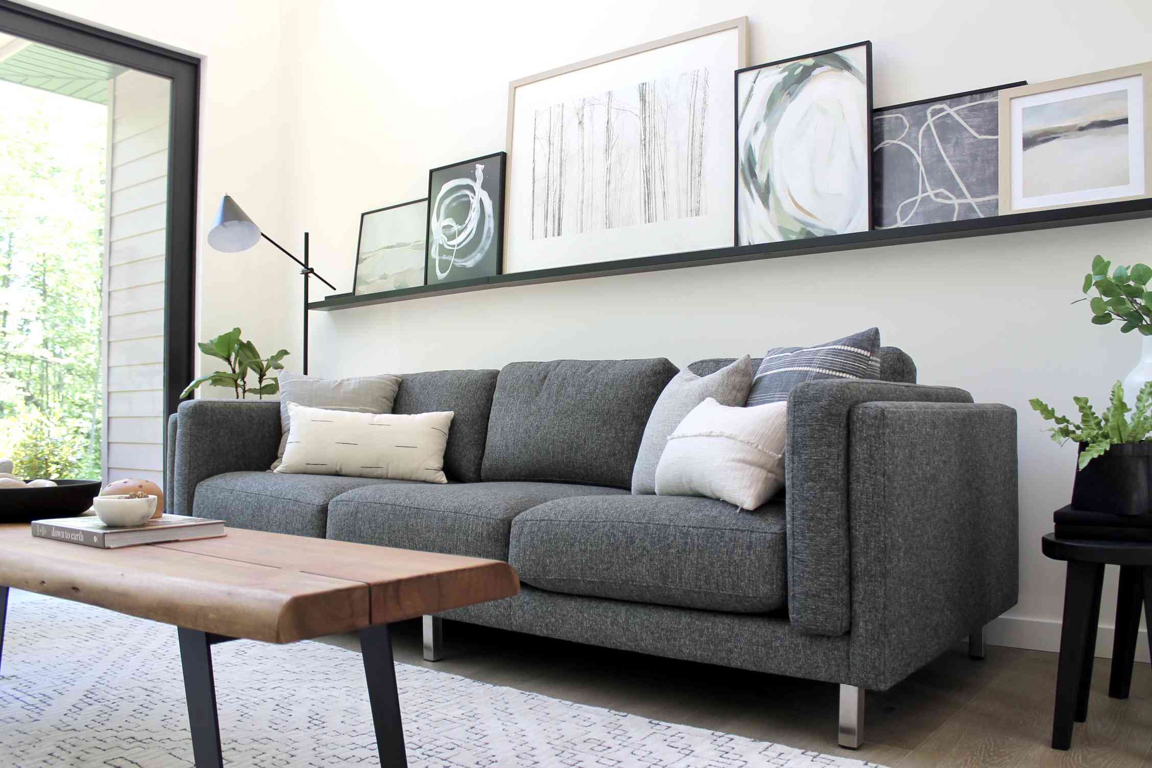 Charcoal Couch Living Room Ideas: Opt for a Monochromatic Scheme