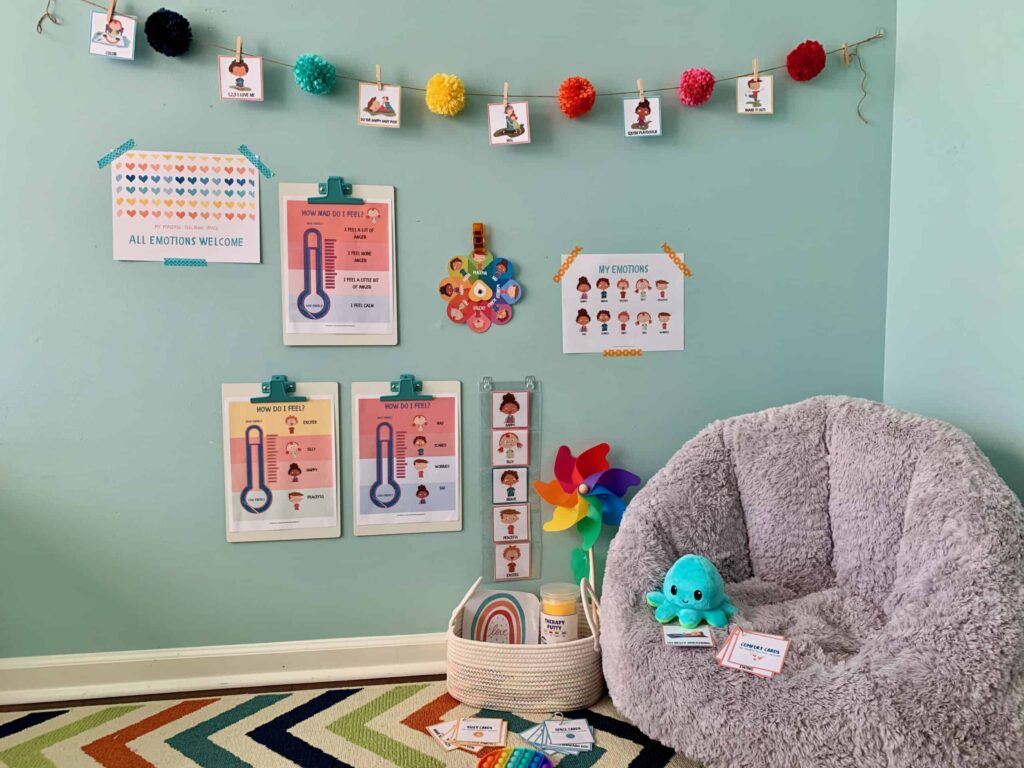 A quiet corner in an ABA Therapy Room