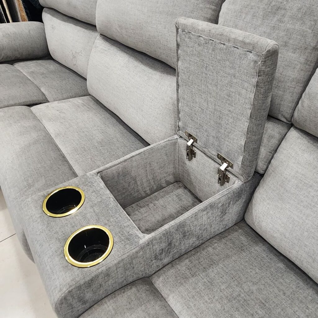 A recliner with integrated space 