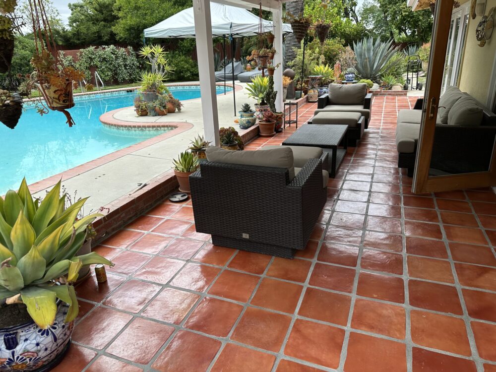 Outdoor to Indoor Flow Saltillo Tile