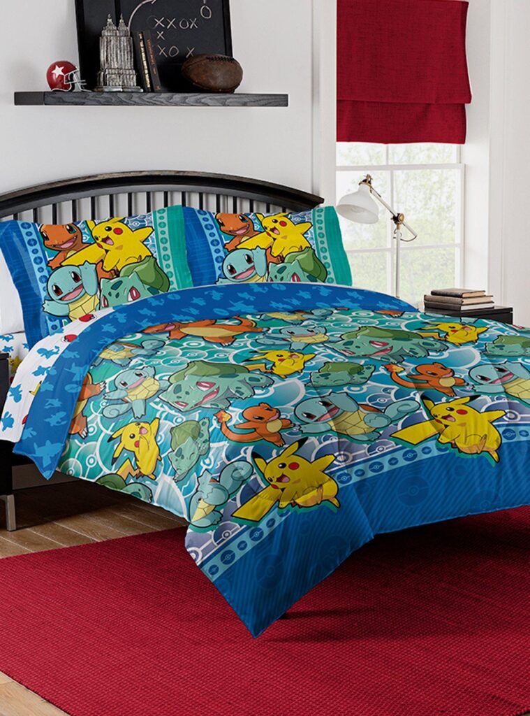 Pokemon bedding to create a Pokemon themed room