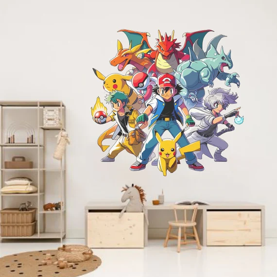 Pokemon decals for a Pokemon themed room