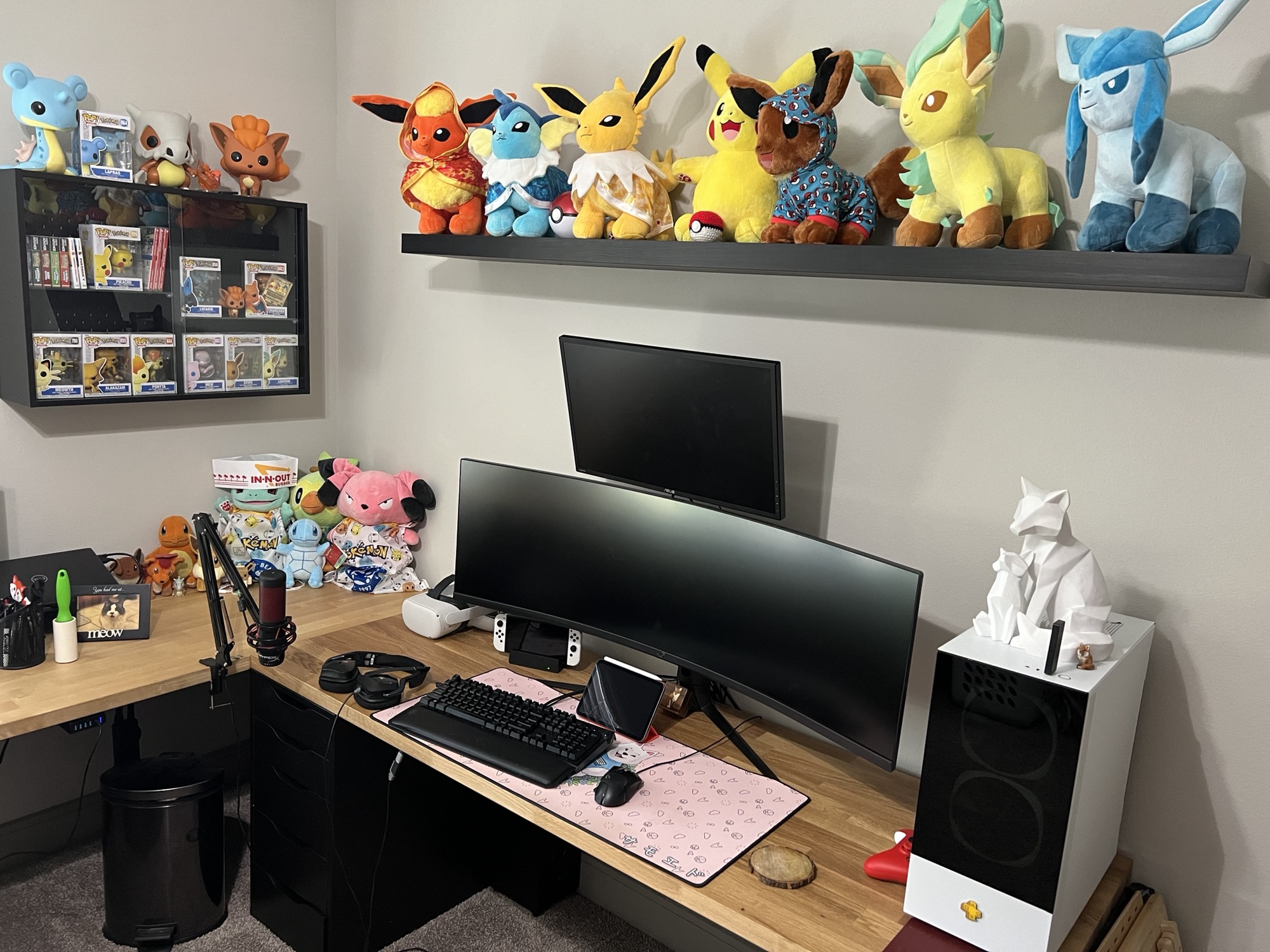 Pokemon themed desk for a Pokemon themed room