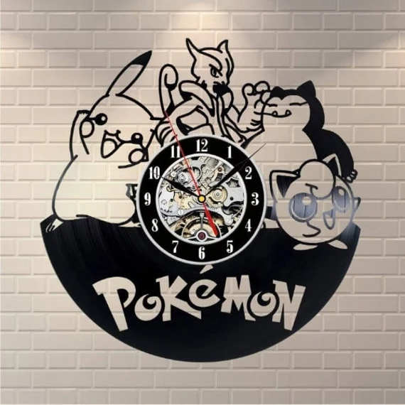 Pokemon wall clock for a Pokemon themed room