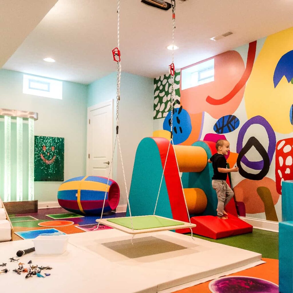 calming and soft lighting in aba therapy room