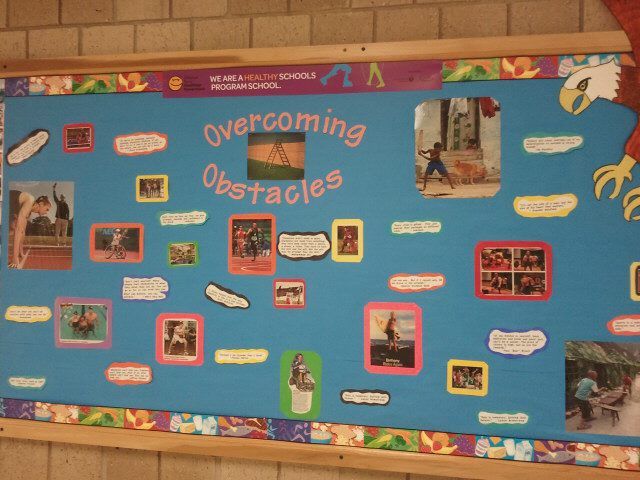 A bulletin board with obstacles to overcome in the coming week or month 