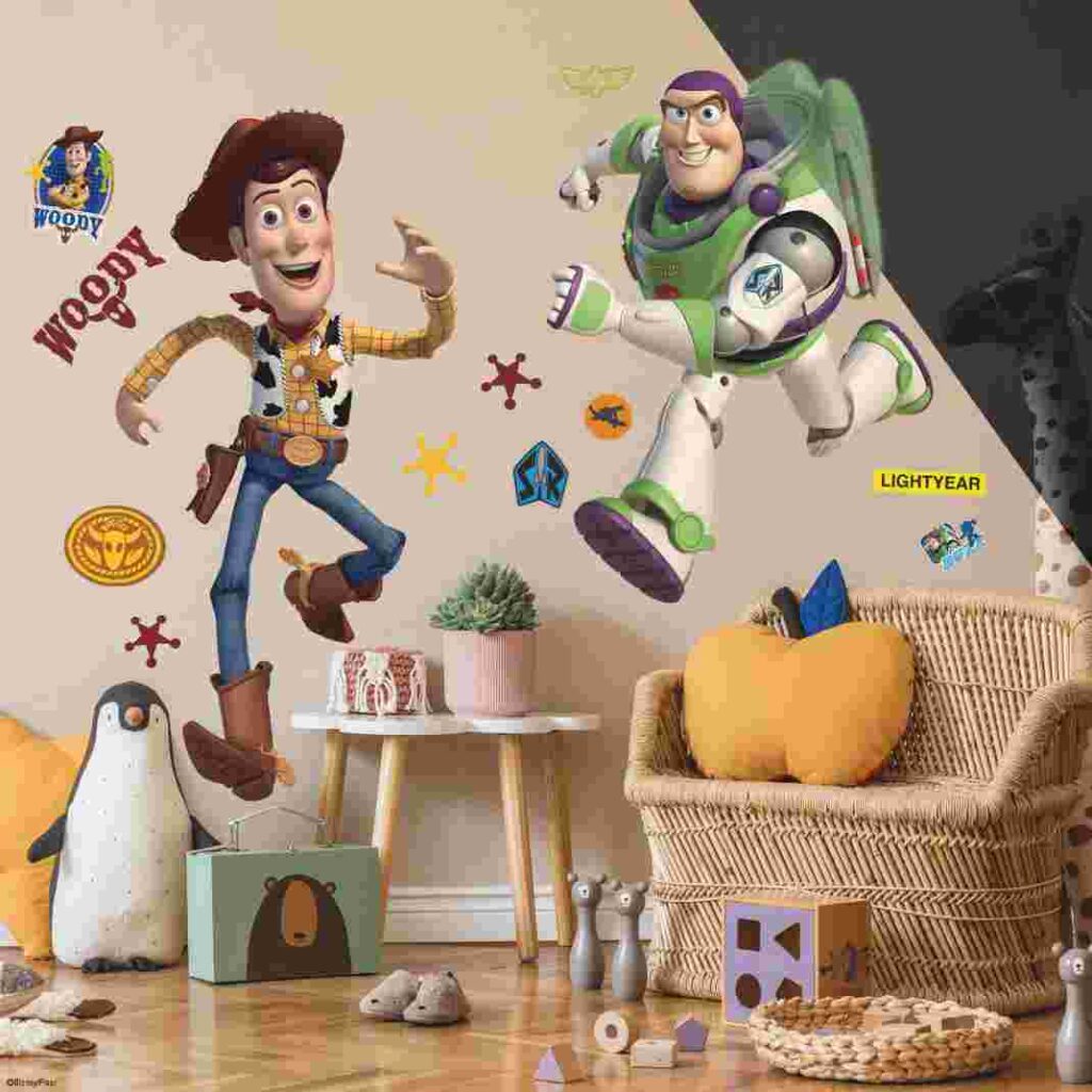 Buzz and lightyear paste on stickers
