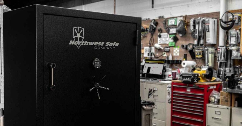 A black gun vault for safety
