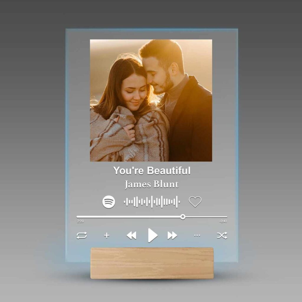 A customized song playlist frame