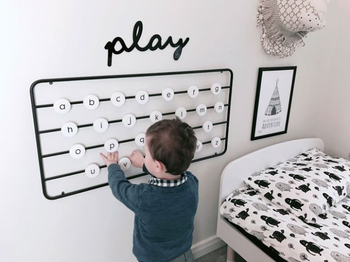 Alphabet grid for kids to learn