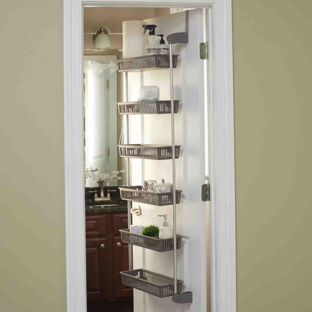 Grey over the door storage to store things