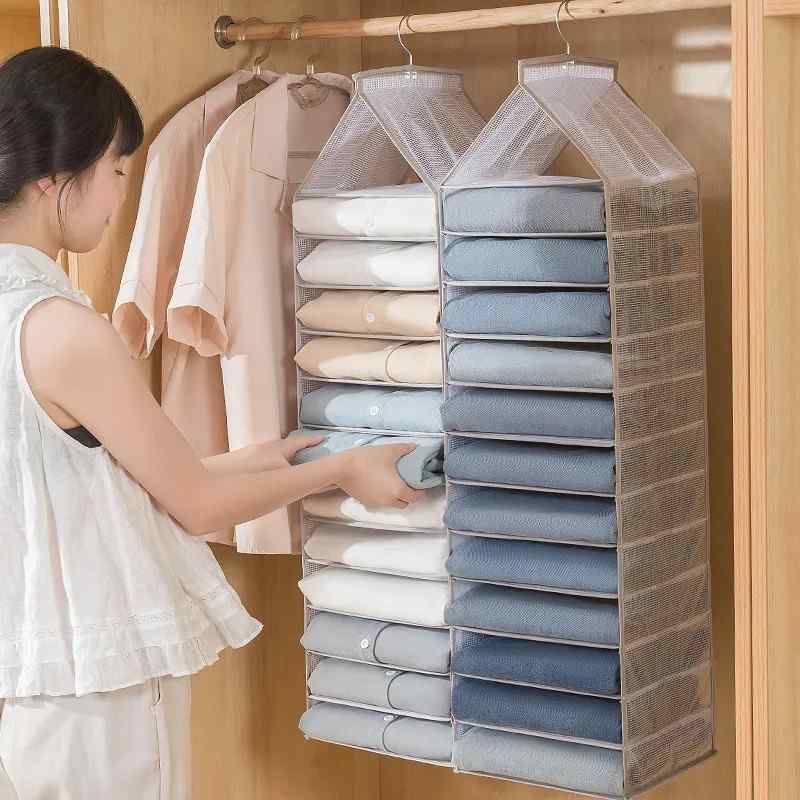 Hanging organizer for clothes