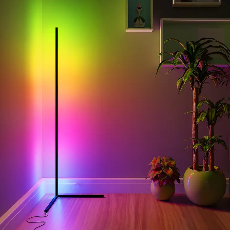 Color changing floor lamp for rooms corner