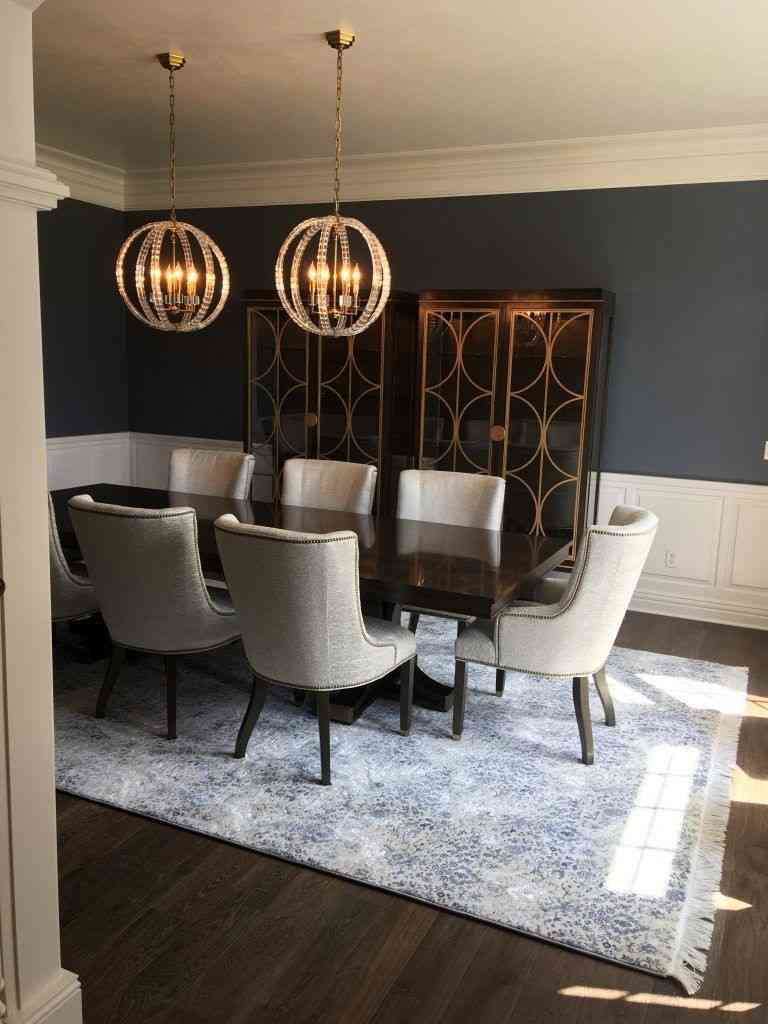 Golden deigned cabinet and golden accent light fixtures