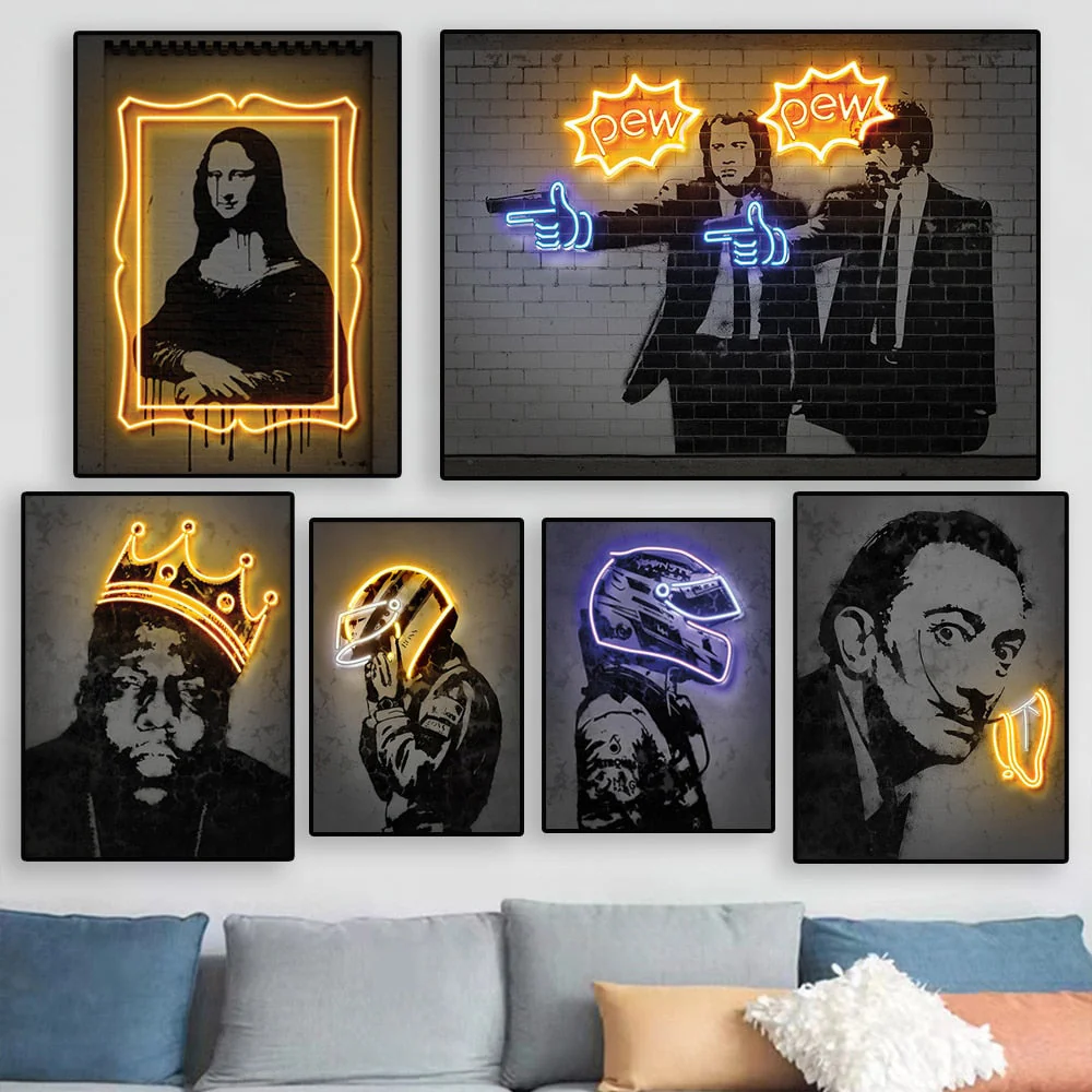 Led light enhanced poster for baddie room idea