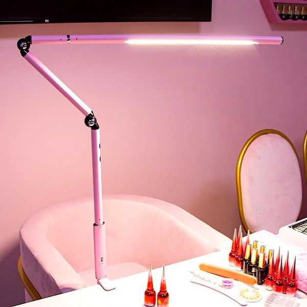 Pink portable desk light
