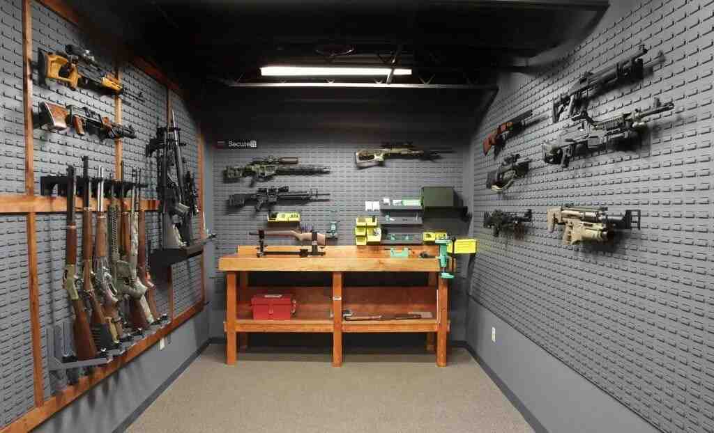 Grey color room with security system