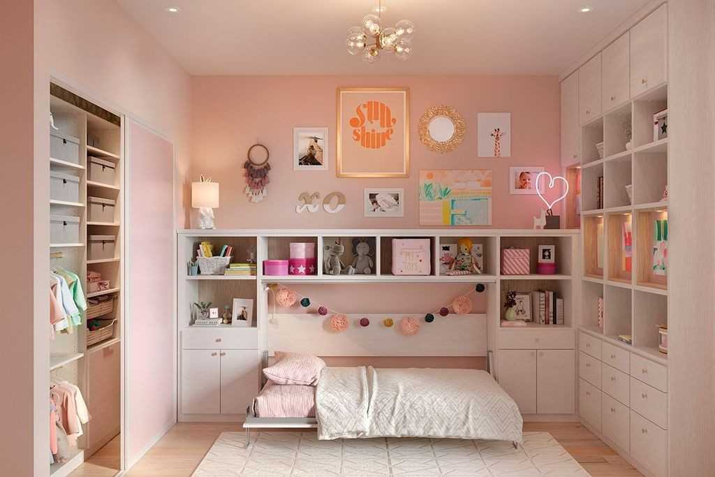White built-in storage to store baby and toddler stuff in them