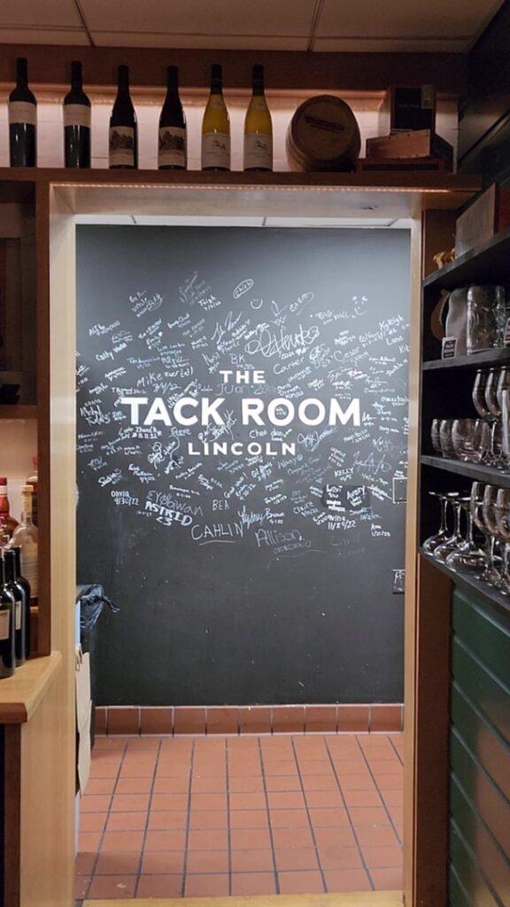 A chalkboard wall for the invetory in tack room