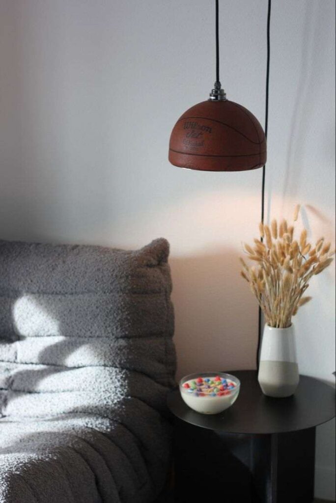 Football pendant light for the bed side 