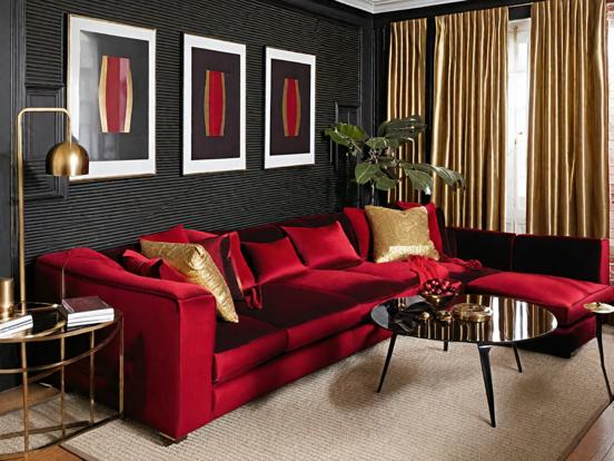 Golden pillow and golden curtains with white border art frames