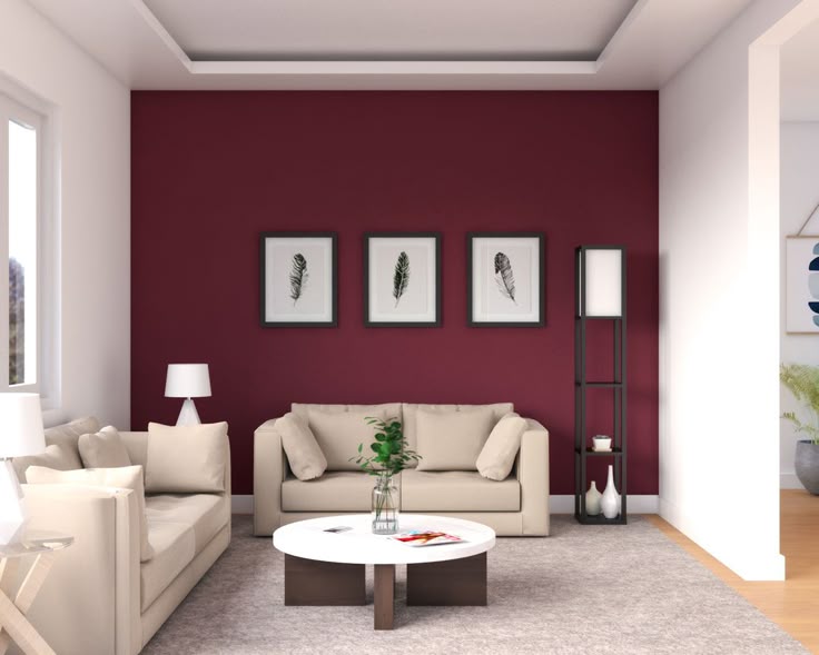 White sofa set and a wooden center table