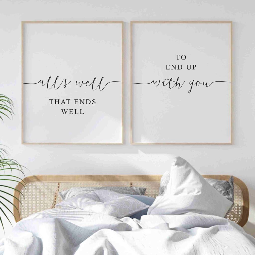 Wooden and white art frame with Taylor swift lyrics written on them 