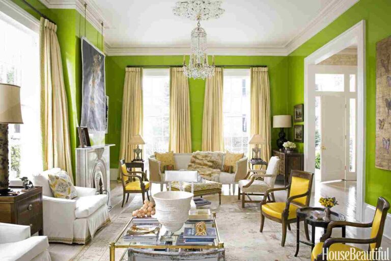 green and gold living room ideas featured image