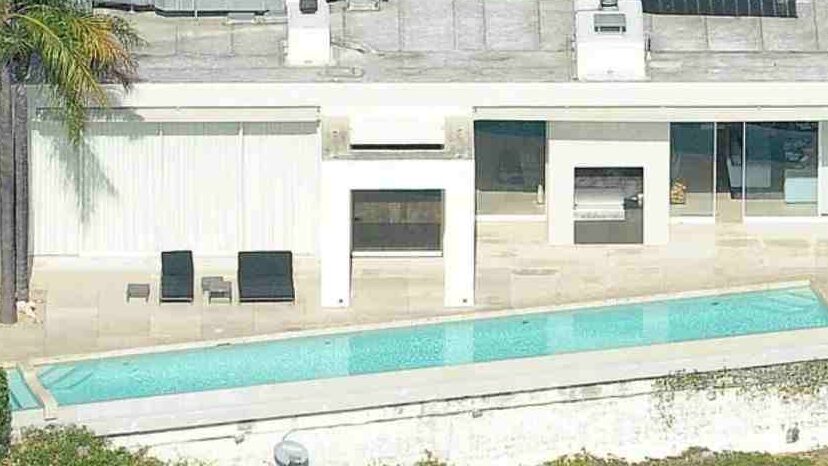 Pool area of Keanu Reeves Home