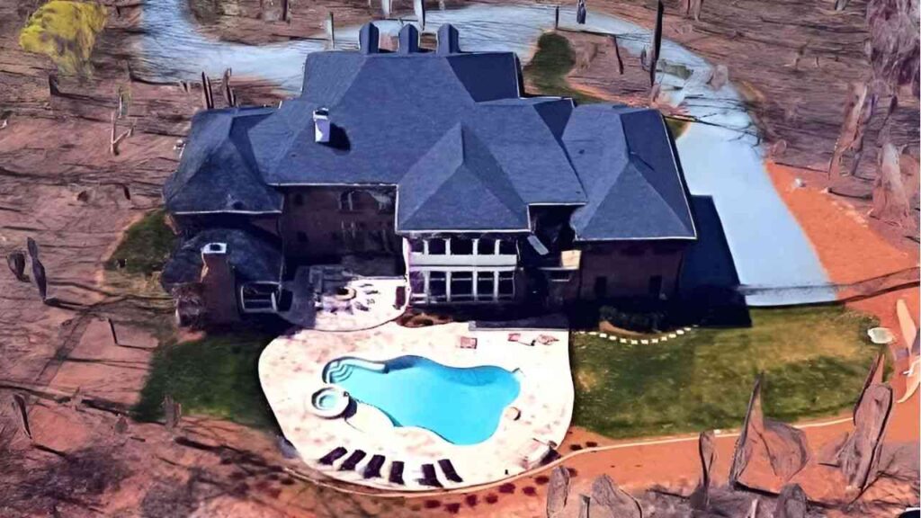 Drone view of Steven Furtick House