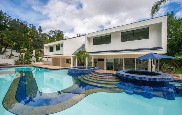 Pool area of Blueface House
