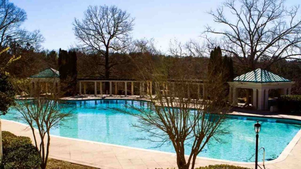 Pool area of Rick Ross home