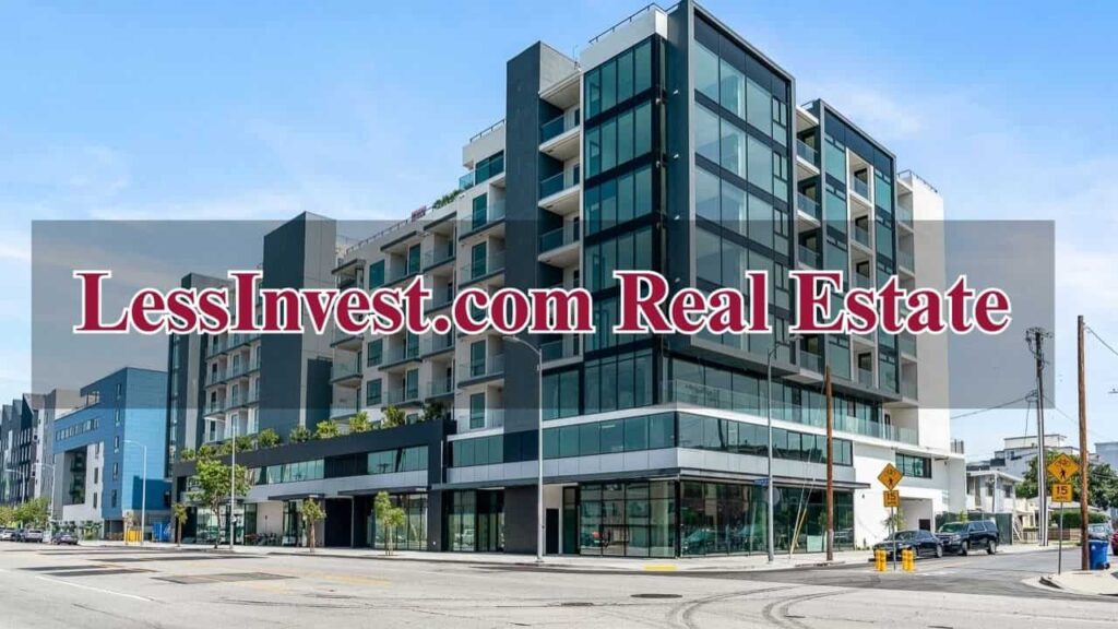 image with text "Lessinvest.com Real Estate"