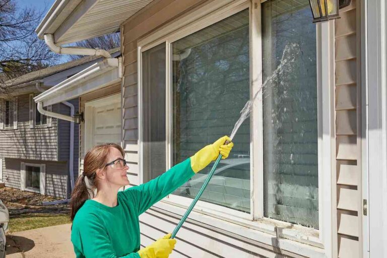 The Importance of Clean Windows for Homes and Businesses a-girl-cleaning-a-window-with-water-pipe-from-outside