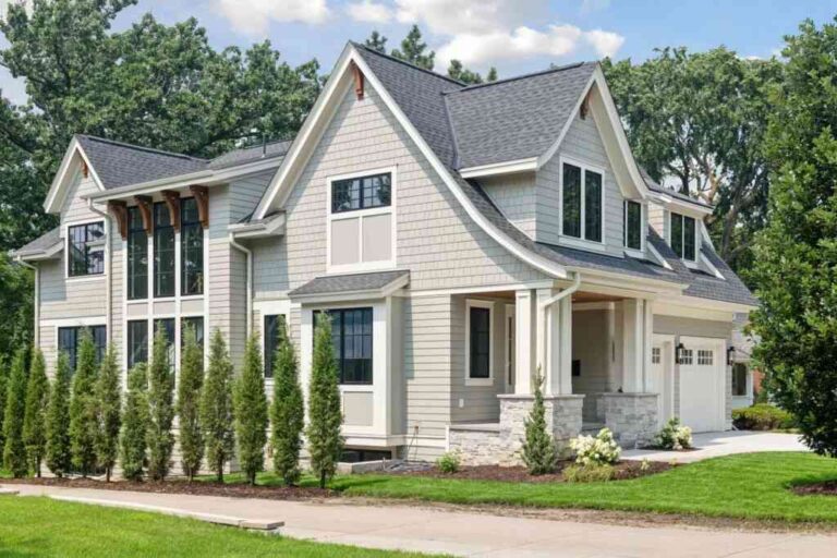 a-large-modern-two-story-house-with-a-light-color-exterior-and-dark-grey-roof-and-has-multiple-windows