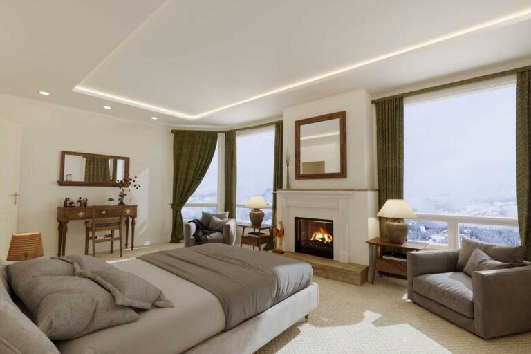 a-modern-bedroom-with-central-floor-to-ceiling-feature-wall-finished-in-a-light-color